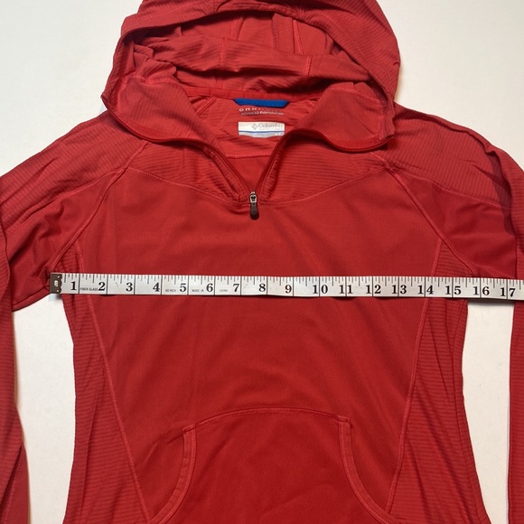 Columbia Omni-Wick Pink Hooded Quarter Zip Pullover Size Small - Picture 14 of 15